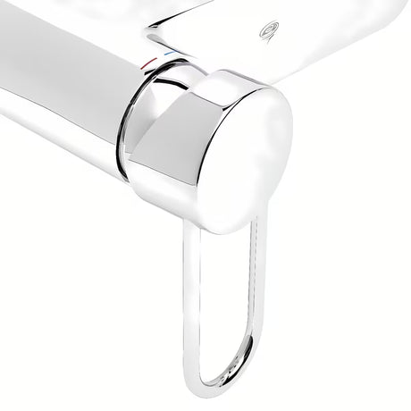 Zidna jednoručna baterija miješalica za tuš SAT Fusion u sjajnom kromu s okruglom ručicom