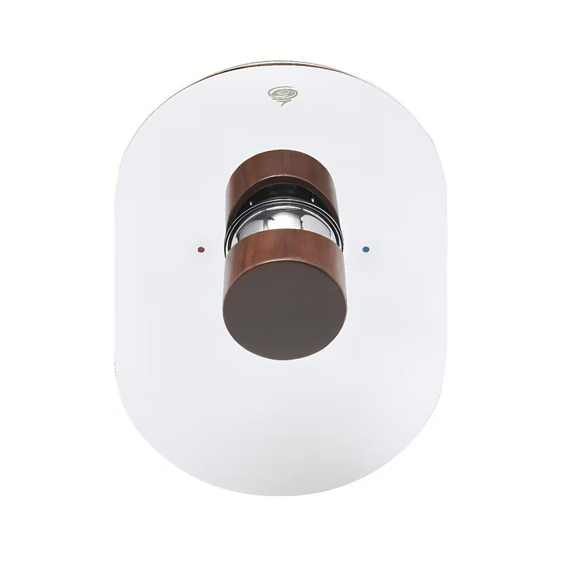 Podžbukna jednoručna baterija miješalica za tuš SAT Fusion u dekoru tamnog drva sa sjajnom površinom