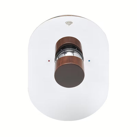 Podžbukna jednoručna baterija miješalica za tuš SAT Fusion u dekoru tamnog drva sa sjajnom površinom