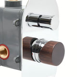 Podžbukna jednoručna baterija tuš i miješalica za kadu SAT Fusion u izvedbi tamnog drva sa sjajnom površinom