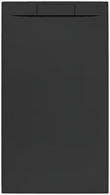 Pravokutna tuš kada SAT Fusion 100x80 cm od lijevanog mramora u boji grafito