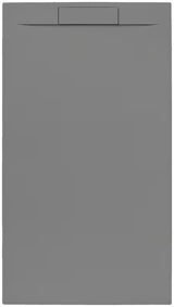 Siva pravokutna tuš kada SAT Fusion 140x90 cm od lijevanog mramora