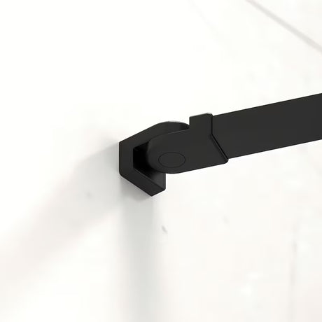 Kvadratna tuš kabina SAT Fusion 80x80 cm u mat crnoj boji s prozirnim staklom