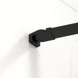 Pravokutna tuš kabina SAT Fusion 90x80 cm u crnoj mat boji s prozirnim staklom i bezokvirnom konstrukcijom