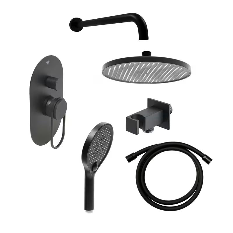 Podžbukni tuš sustav SAT Fusion u mat crnoj izvedbi s ručicom