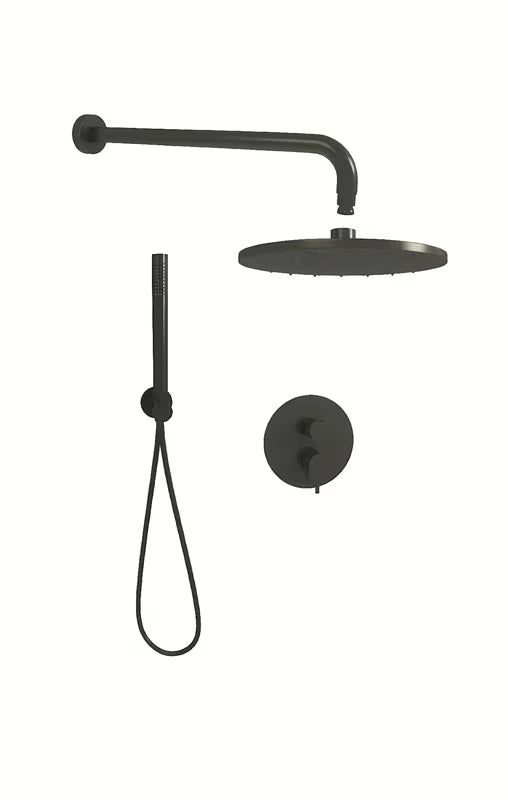 Podžbukni tuš sustav SAT Fusion u crnoj boji pro moderni tuš kabina.