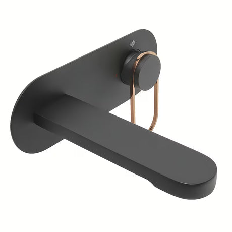 Podžbukna miješalica za umivaonik SAT Fusion u mat crnoj i brončanoj boji