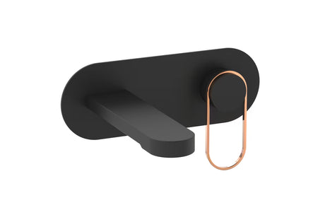 Podžbukna miješalica za umivaonik SAT Fusion u mat crnoj i brončanoj boji