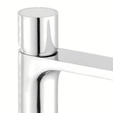 Kromirana miješalica za umivaonik SAT Fusion s ručicom od bijelog stakla i štedljivim perlatorom