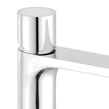 Kromirana miješalica za umivaonik SAT Fusion s ručicom od bijelog stakla i štedljivim perlatorom