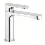 Krom jednoručna baterija stojeća miješalica za umivaonik SAT Fusion bez odvoda.