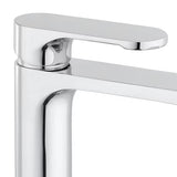 Krom jednoručna baterija stojeća miješalica za umivaonik SAT Fusion bez odvoda.