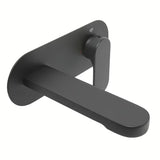 Podžbukna miješalica za umivaonik SAT Fusion u mat crnoj boji s okruglom ručicom