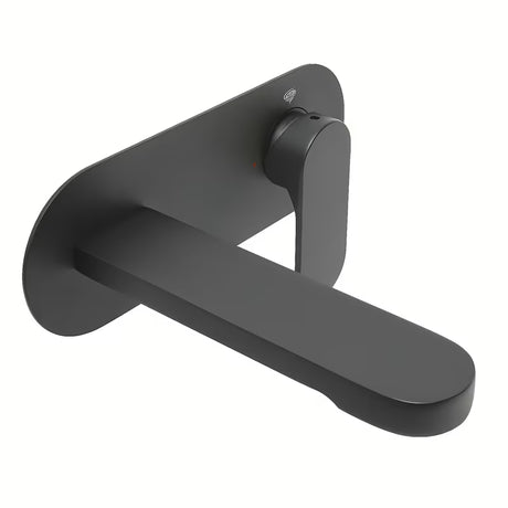 Podžbukna miješalica za umivaonik SAT Fusion u mat crnoj boji s okruglom ručicom