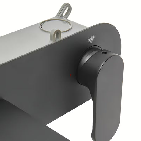 Podžbukna miješalica za umivaonik SAT Fusion u mat crnoj boji s okruglom ručicom