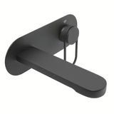 Podžbukna miješalica za umivaonik SAT Fusion u mat crnoj izvedbi s okruglom ručicom