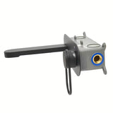 Podžbukna miješalica za umivaonik SAT Fusion u mat crnoj izvedbi s okruglom ručicom