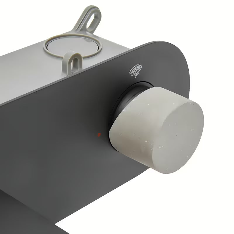 Podžbukna miješalica za umivaonik SAT Fusion u mat crnoj boji s betonskom ručicom