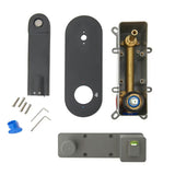 Podžbukna miješalica za umivaonik SAT Fusion u mat crnoj boji s betonskom ručicom