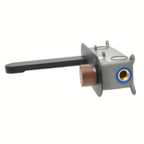 Podžbukna miješalica za umivaonik SAT Fusion u mat crnoj boji s ručicom u dekoru tamnog drva