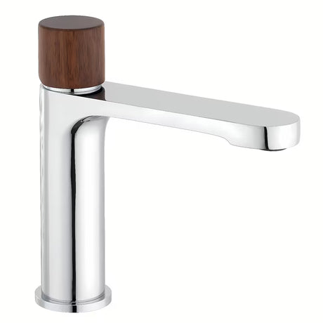 SAT Fusion miješalica za umivaonik bez odvoda s ručicom u dekoru tamnog drva