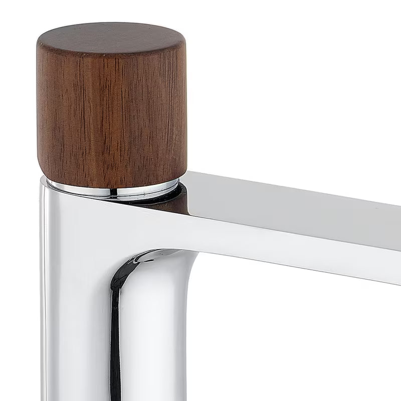 SAT Fusion miješalica za umivaonik bez odvoda s ručicom u dekoru tamnog drva