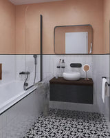 Jednoručna Baterija zidna miješalica za kadu SAT Fusion u mat crnoj i brončanoj izvedbi.