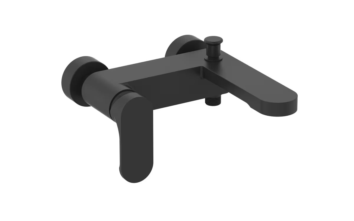 SAT Fusion jednoručna baterija zidna miješalica za kadu u mat crnoj izvedbi