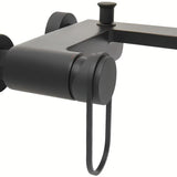 Zidna jednoručna baterija miješalica za kadu SAT Fusion u mat crnoj boji bez tuš seta.