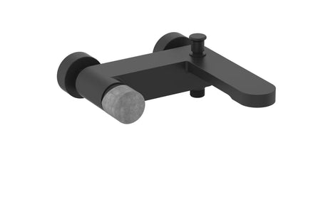 Jednoručna Baterija zidna miješalica za kadu SAT Fusion s betonskom ručicom i mat površinom.