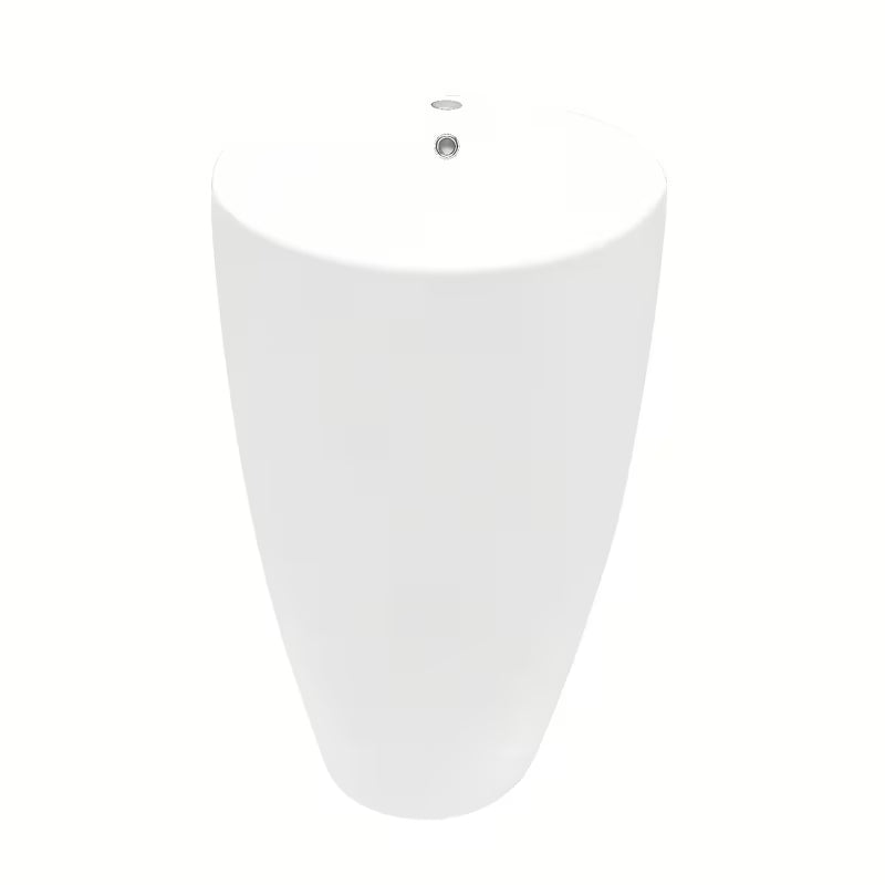 Samostojeći  keramički umivaonik SAT Fusion u bijeloj boji, promjera 50 cm