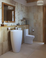 Samostojeći  keramički umivaonik SAT Fusion u bijeloj boji, promjera 50 cm