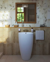 Samostojeći  keramički umivaonik SAT Fusion u bijeloj boji, promjera 50 cm