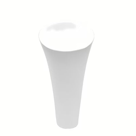 Samostojeći  keramički umivaonik SAT Fusion u bijeloj boji, promjera 42,5 cm i visine 95 cm.