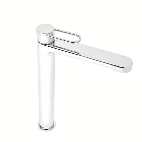 Visoka miješalica za Umivaonik SAT Fusion u kromiranoj izvedbi bez odvoda s ručicom za upravljanje