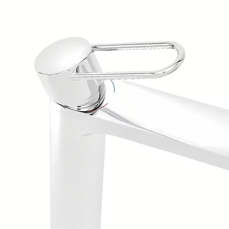 Visoka miješalica za Umivaonik SAT Fusion u kromiranoj izvedbi bez odvoda s ručicom za upravljanje