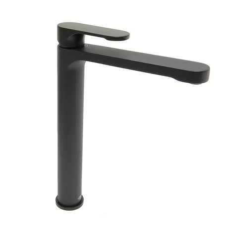 Visoka miješalica za Umivaonik SAT Fusion u mat crnoj boji bez odvoda.