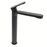 Visoka miješalica za Umivaonik SAT Fusion u mat crnoj boji bez odvoda.