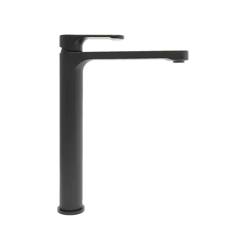 Visoka miješalica za Umivaonik SAT Fusion u mat crnoj boji bez odvoda.