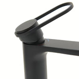 Visoka miješalica za Umivaonik SAT Fusion bez odvoda u mat crnoj boji.