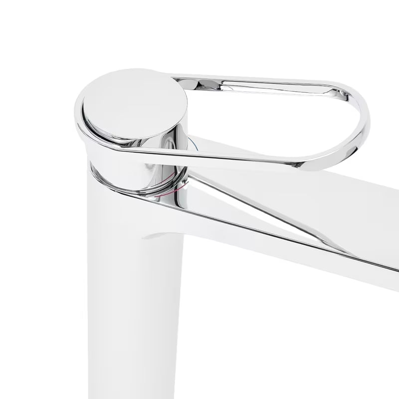 Visoka kromirana miješalica za umivaonik SAT Fusion s kosom ručicom bez odvoda