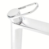 Visoka kromirana miješalica za umivaonik SAT Fusion s kosom ručicom bez odvoda