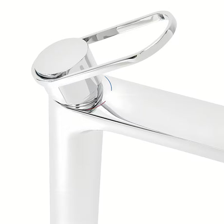 Visoka kromirana miješalica za umivaonik SAT Fusion s kosom ručicom bez odvoda