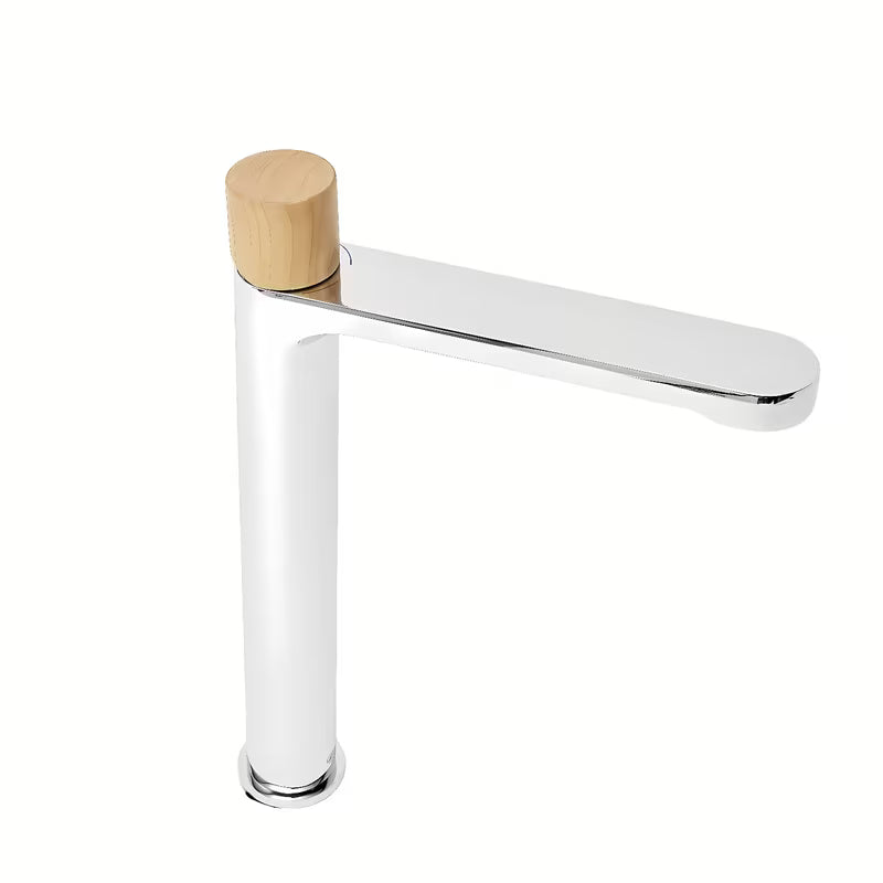 Visoka miješalica za Umivaonik SAT Fusion bez odvoda s ručicom u dekoru svijetlog drva