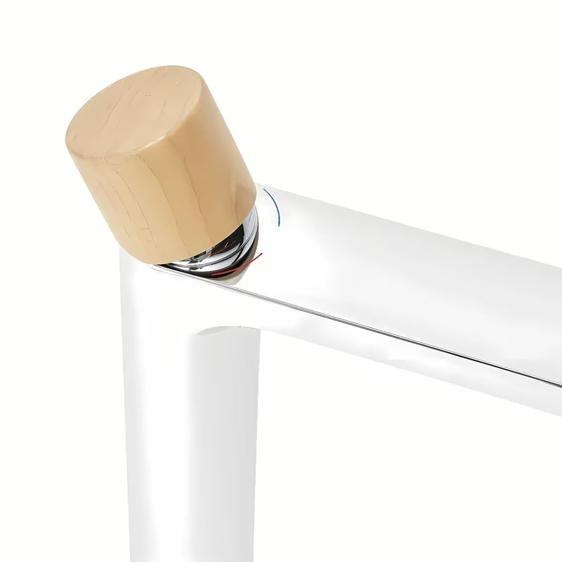 Visoka miješalica za Umivaonik SAT Fusion bez odvoda s ručicom u dekoru svijetlog drva