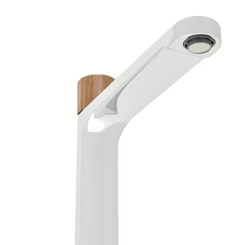 Visoka miješalica za Umivaonik SAT Fusion s ručicom u dekoru tamnog drva