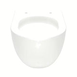 Bijeli viseća WC školjka SAT Fusion s vrtložnim ispiranjem i sjedalom soft Close sa skrivenim pričvršćenjem.