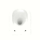 Bijeli viseća WC školjka SAT Fusion s vrtložnim ispiranjem i sjedalom soft Close sa skrivenim pričvršćenjem.