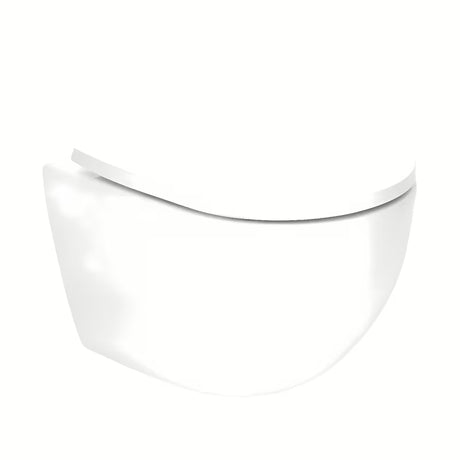 Viseći WC set SAT Fusion s vrtložnim ispiranjem i tipkom za ispiranje u boji gun metal mat