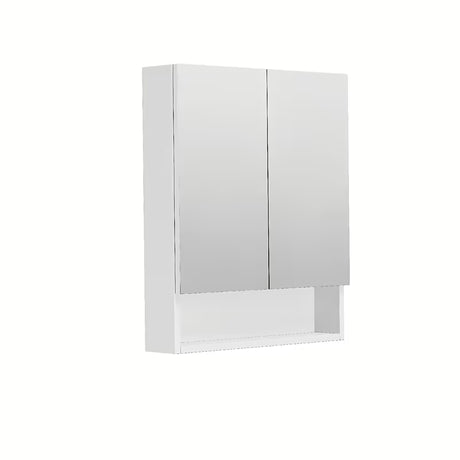 Viseća ormarić s ogledalom SAT Cube Way 60x72x14 cm u bijeloj sjajnoj izvedbi sa zrcalnim vratima